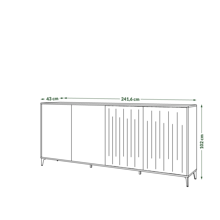 Cabinet RONJA taupe/black