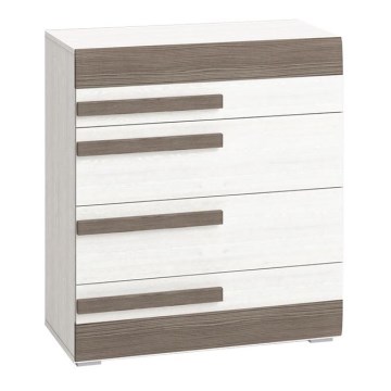 Cabinet SARPA 96x86 cm white/brown