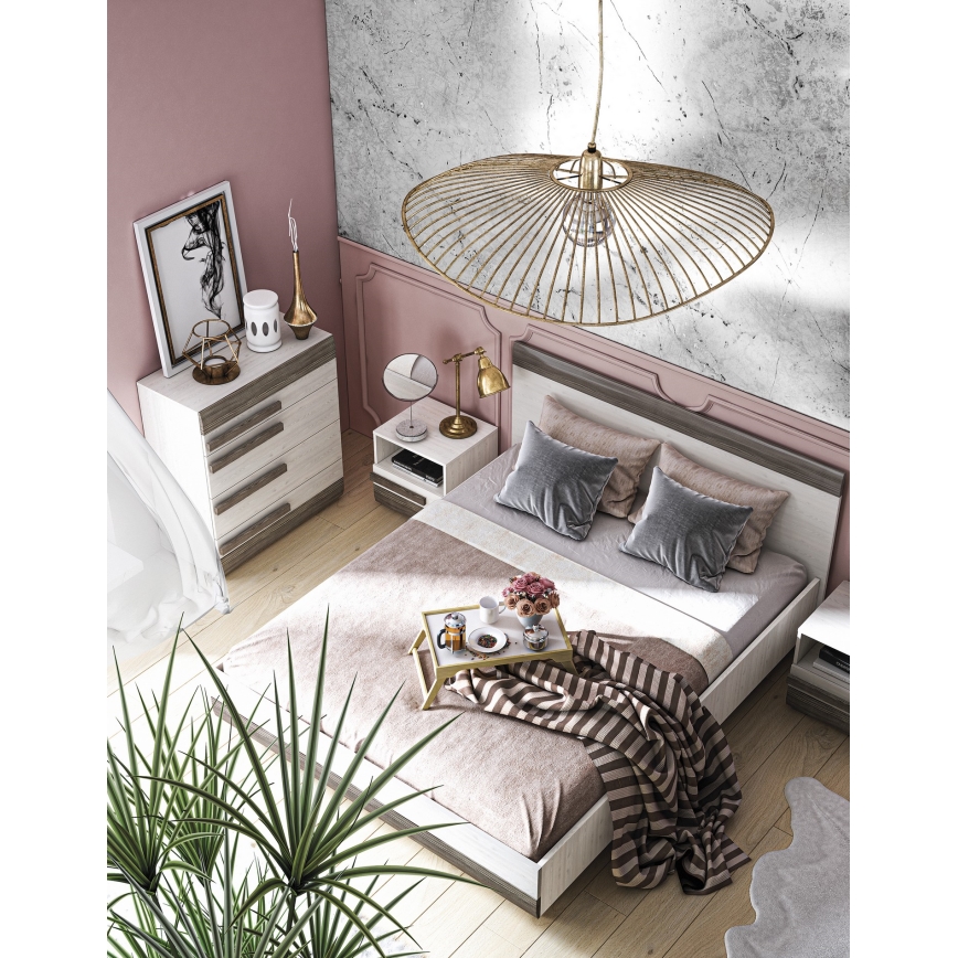 Cabinet SARPA 96x86 cm white/brown