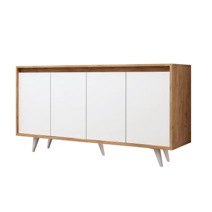 Cabinet SHANS 86x140 cm brown/white