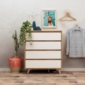 Cabinet SUVERA 86x70 cm white/beige