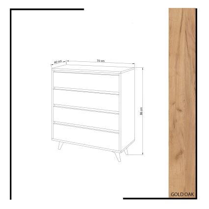 Cabinet SUVERA 86x70 cm white/beige