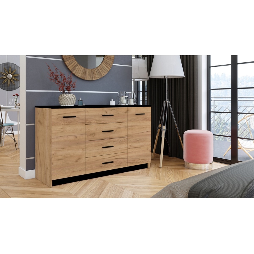 Cabinet TAYLER oak craft/black