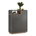 Cabinet with drawer FRED anthracite/oak artisan