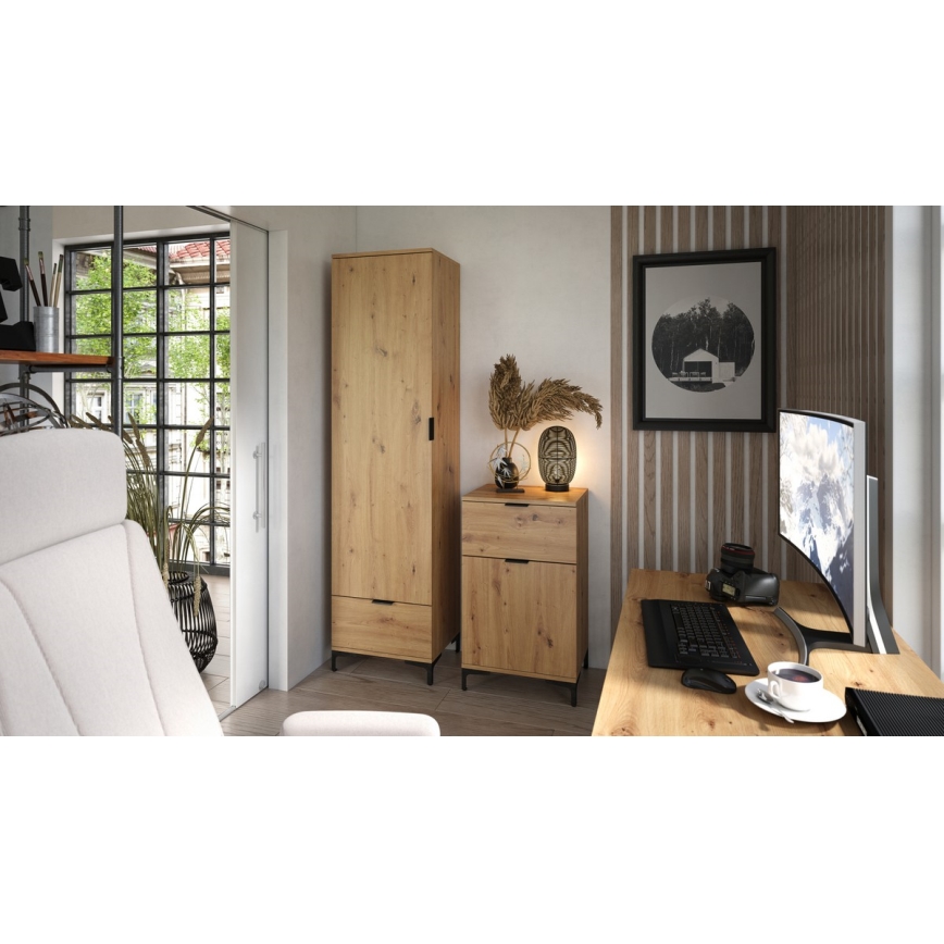 Cabinet with drawer LORA oak artisan