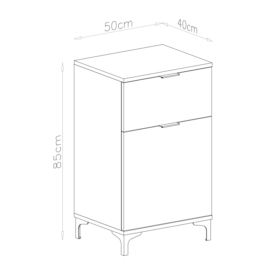 Cabinet with drawer LORA white