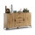 Cabinet with drawers and small door LORA oak artisan