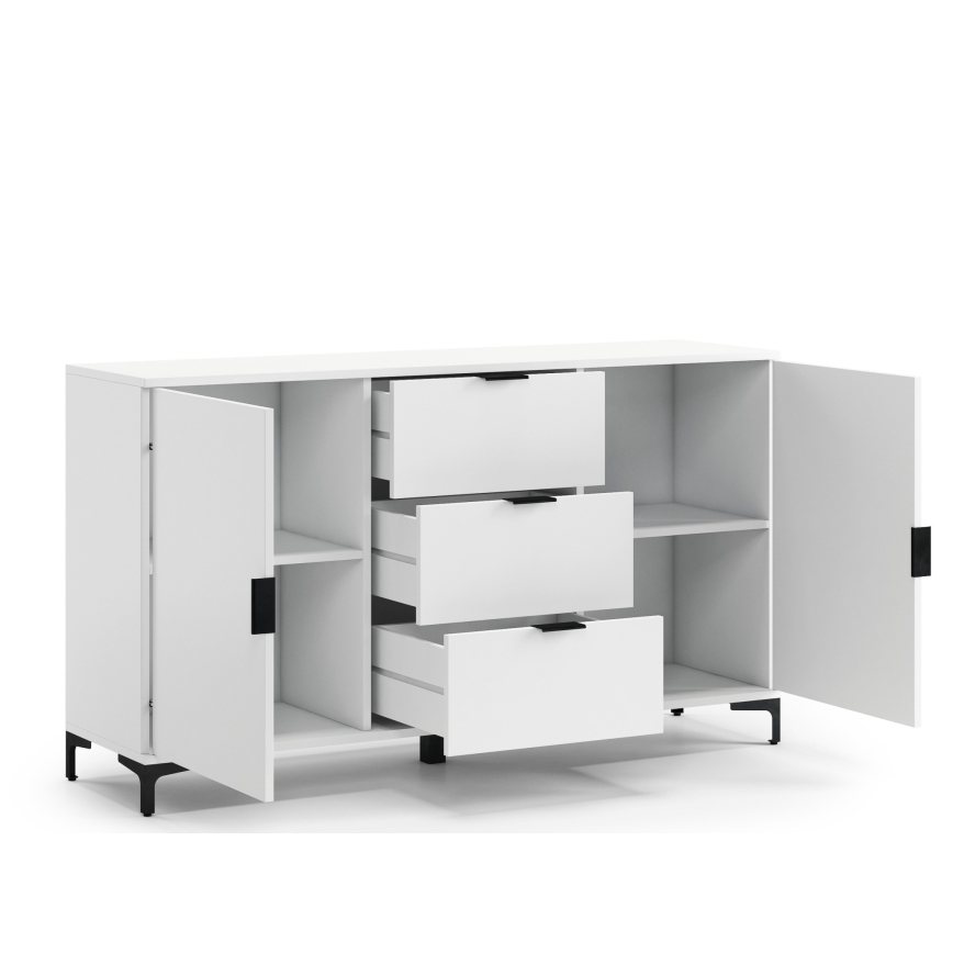 Cabinet with drawers and small door LORA white