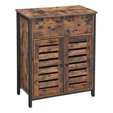 Cabinet with drawers FIRA brown/black