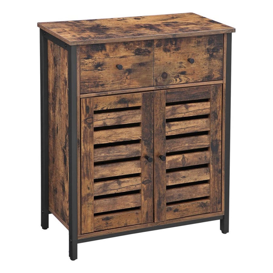 Cabinet with drawers FIRA brown/black