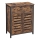 Cabinet with drawers FIRA brown/black