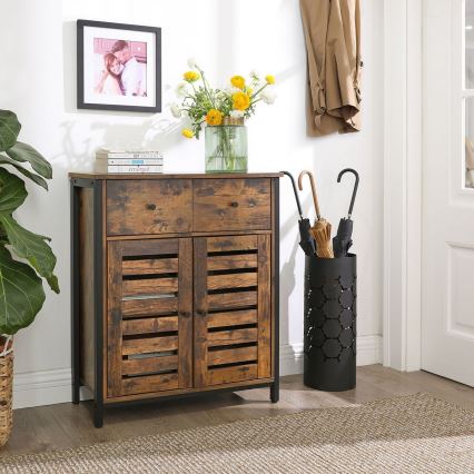 Cabinet with drawers FIRA brown/black