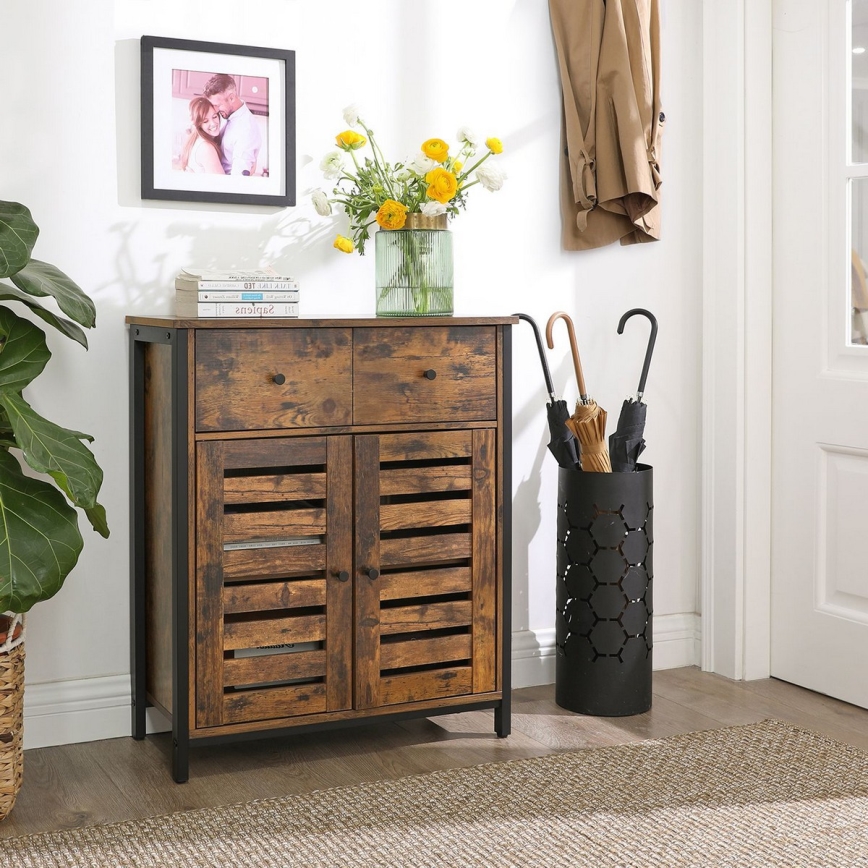 Cabinet with drawers FIRA brown/black