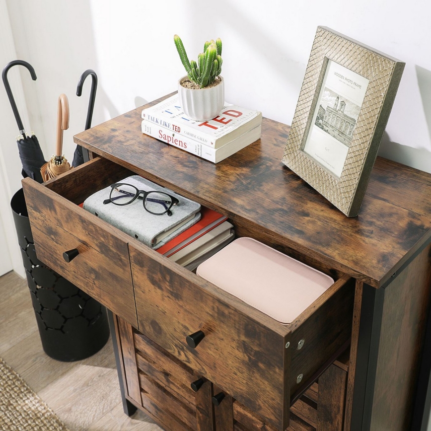 Cabinet with drawers FIRA brown/black