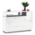 Cabinet with drawers FRED white/grey