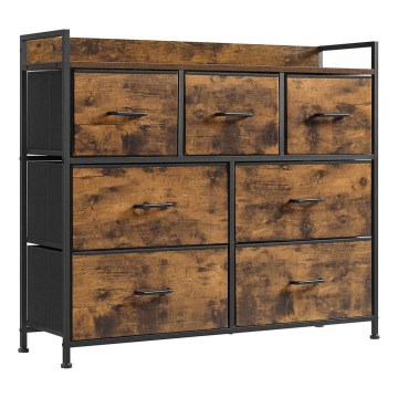 Cabinet with drawers KIRA brown/black