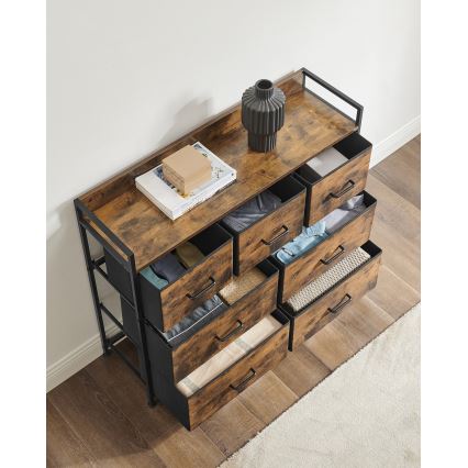 Cabinet with drawers KIRA brown/black