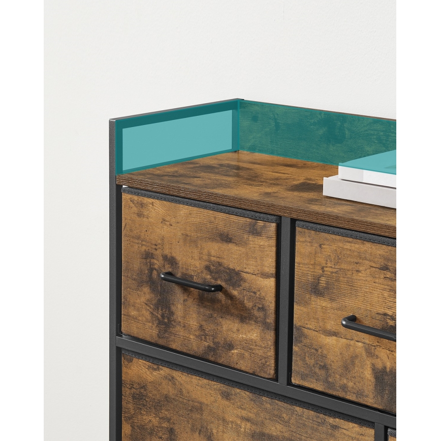 Cabinet with drawers KIRA brown/black