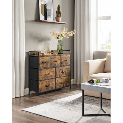Cabinet with drawers KIRA brown/black