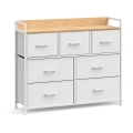 Cabinet with drawers KIRA white/brown