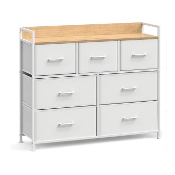 Cabinet with drawers KIRA white/brown