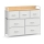 Cabinet with drawers KIRA white/brown
