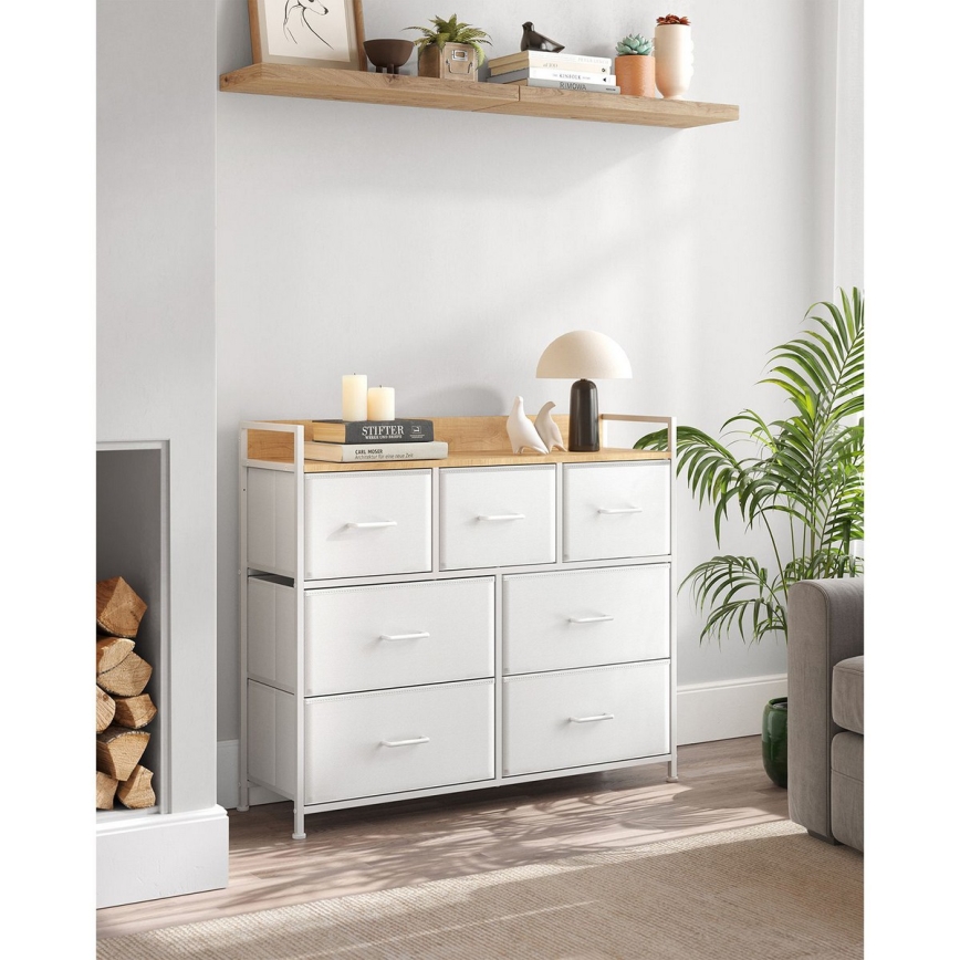 Cabinet with drawers KIRA white/brown