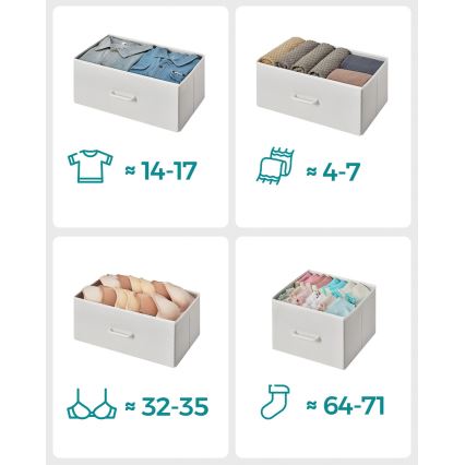 Cabinet with drawers KIRA white/brown