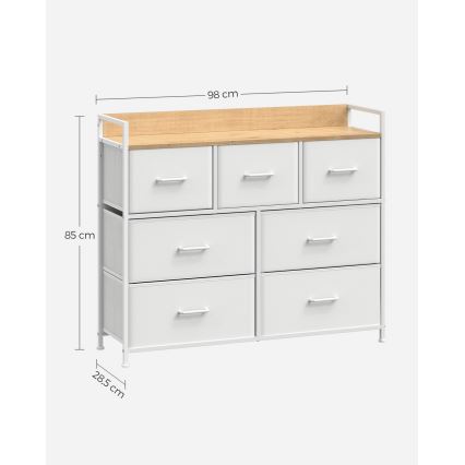 Cabinet with drawers KIRA white/brown