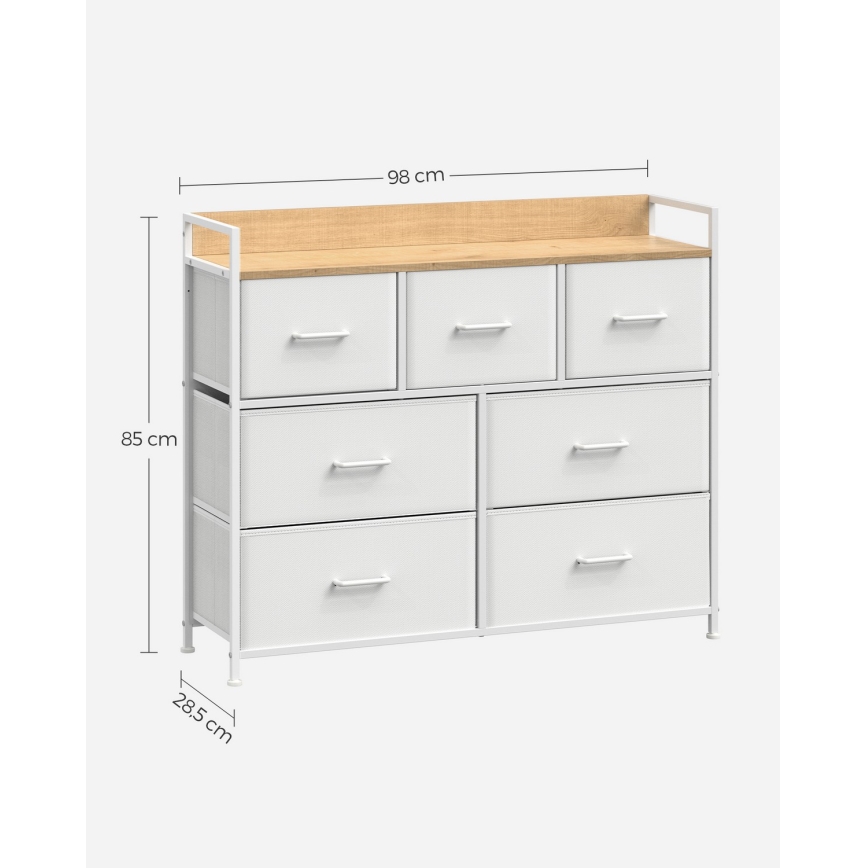 Cabinet with drawers KIRA white/brown