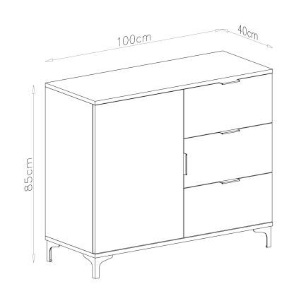 Cabinet with drawers LORA oak artisan