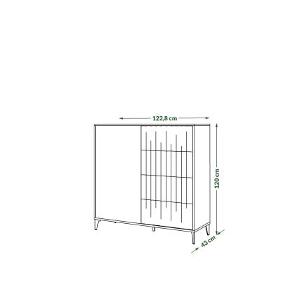 Cabinet with drawers RONJA taupe/black