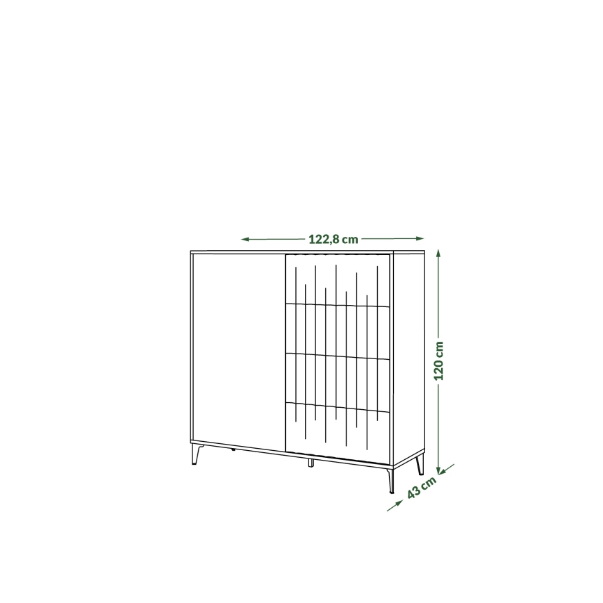 Cabinet with drawers RONJA taupe/black