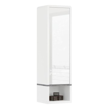 Cabinet with open shelf FRED white/grey