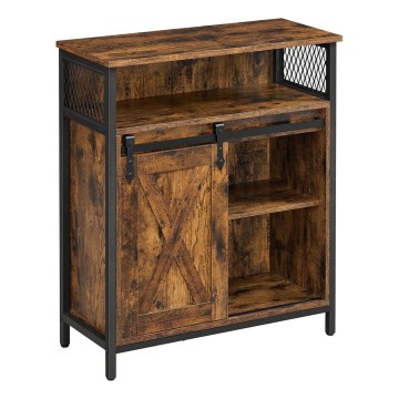 Cabinet with sliding door FIRA brown/black