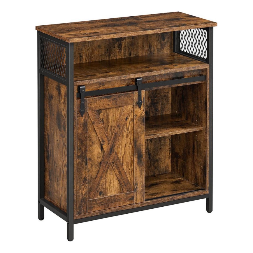 Cabinet with sliding door FIRA brown/black