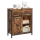 Cabinet with sliding doors and drawers FIRA brown/black
