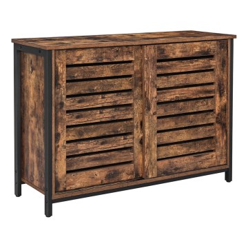 Cabinet with sliding doors FIRA brown/black