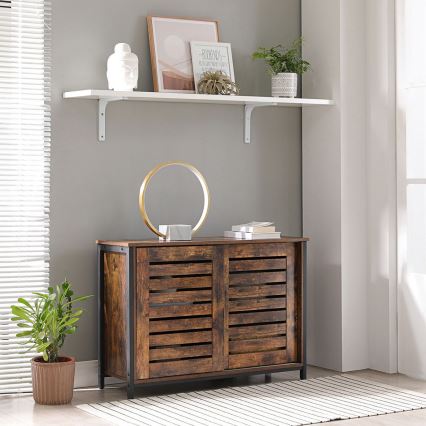 Cabinet with sliding doors FIRA brown/black