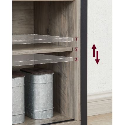 Cabinet with sliding doors FIRA taupe/black