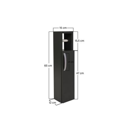 Cabinet with toilet paper holder STAR 65x15 cm anthracite