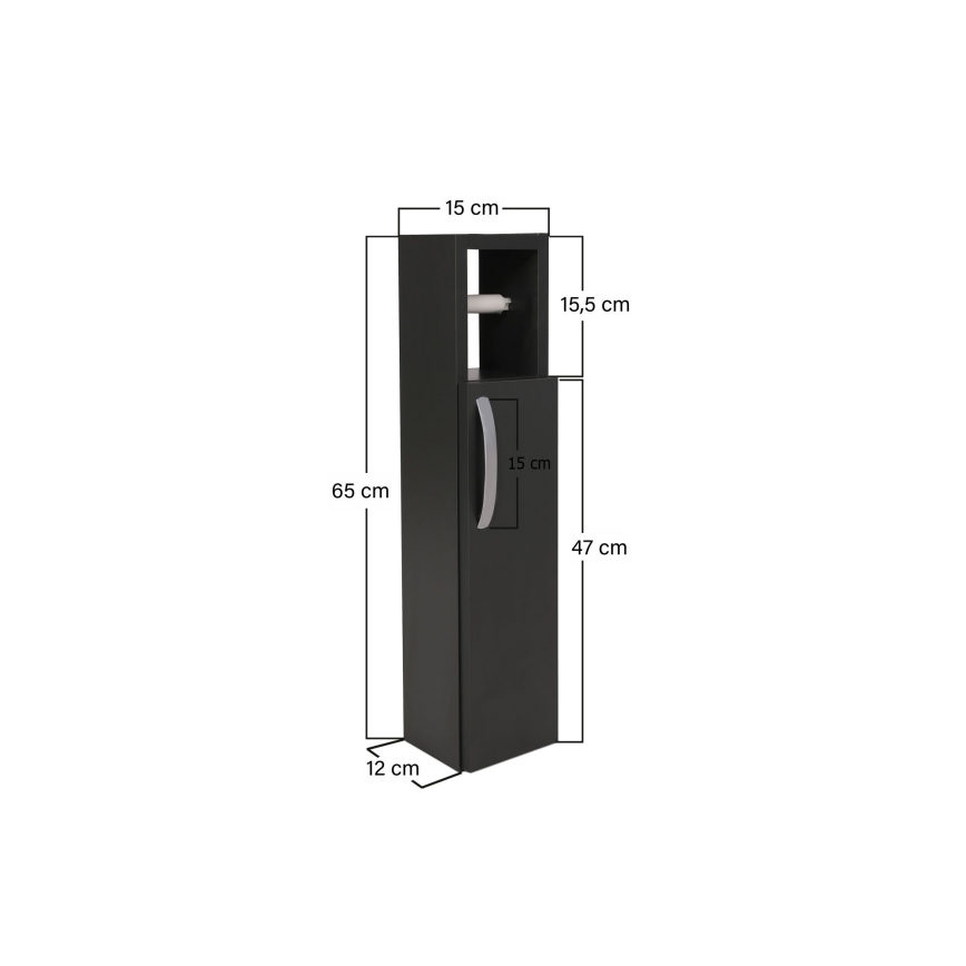 Cabinet with toilet paper holder STAR 65x15 cm anthracite
