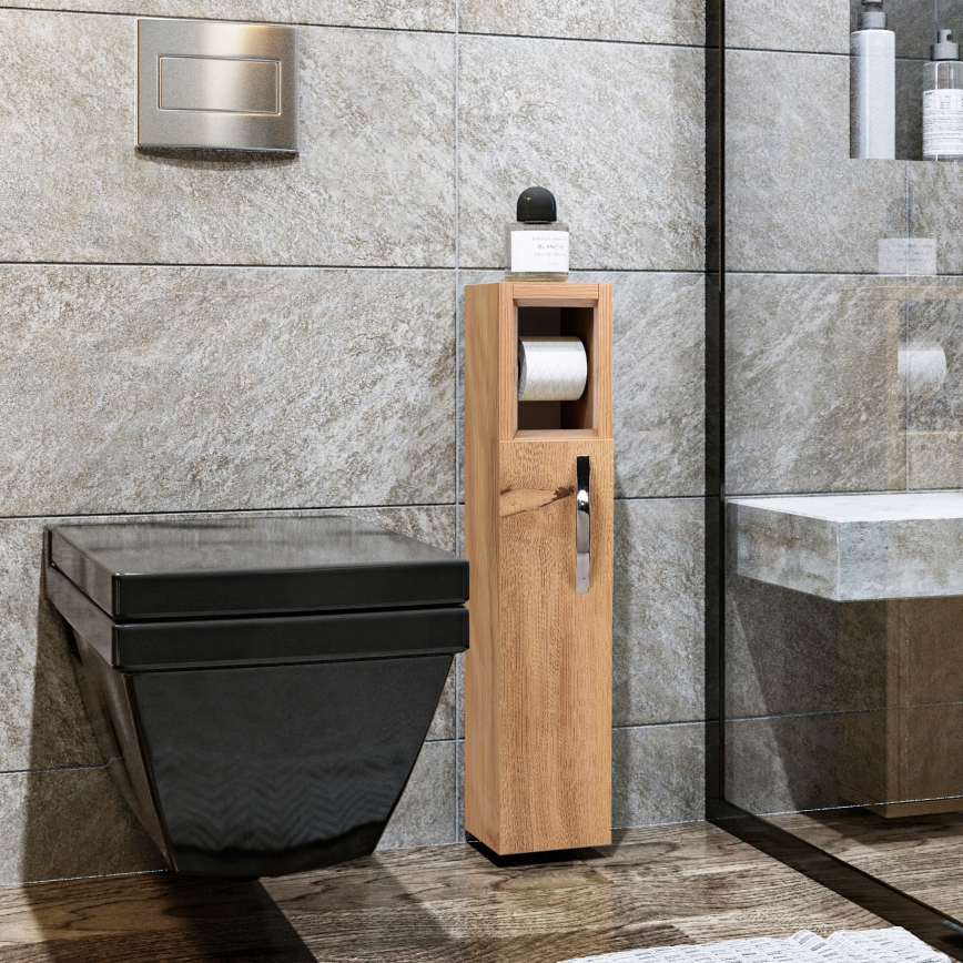 Cabinet with toilet paper holder STAR 65x15 cm brown