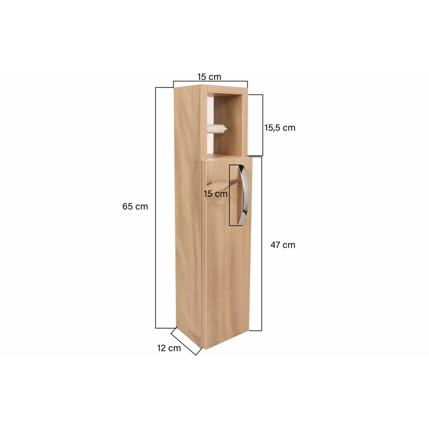 Cabinet with toilet paper holder STAR 65x15 cm brown