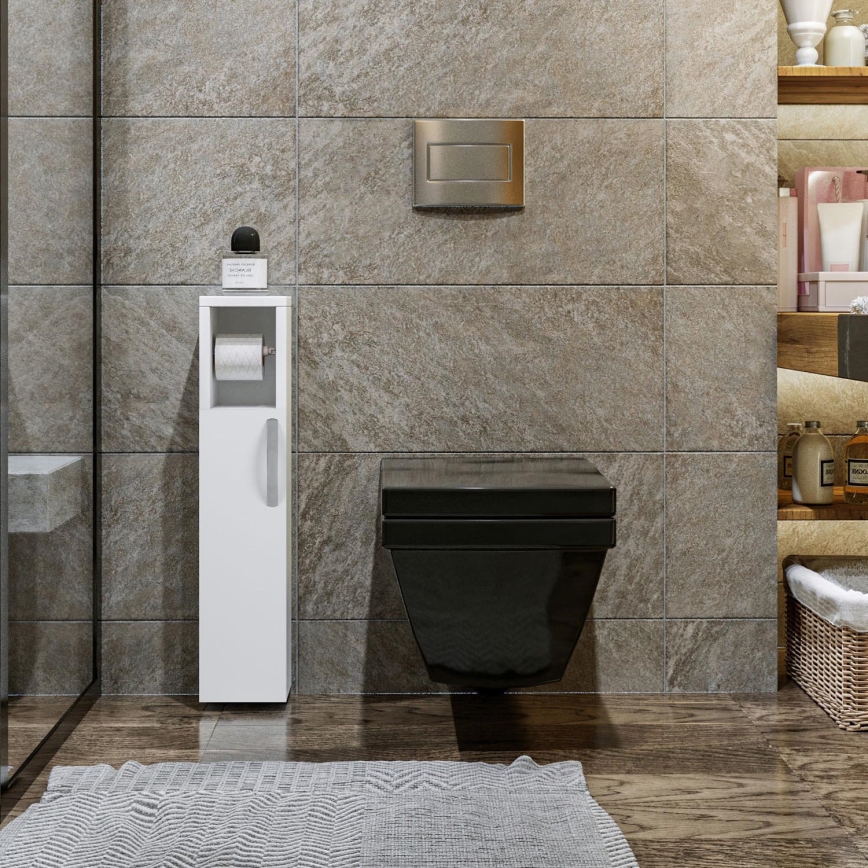 Cabinet with toilet paper holder STAR 65x15 cm white