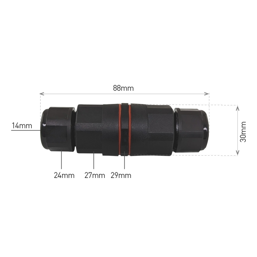 Cable connector CWF 250V/16A IP68 3x2.5 mm²