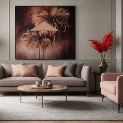 Cable-hung chandelier CAPITAL 1xGX53/15W/230V, Ø 60 cm, rose gold