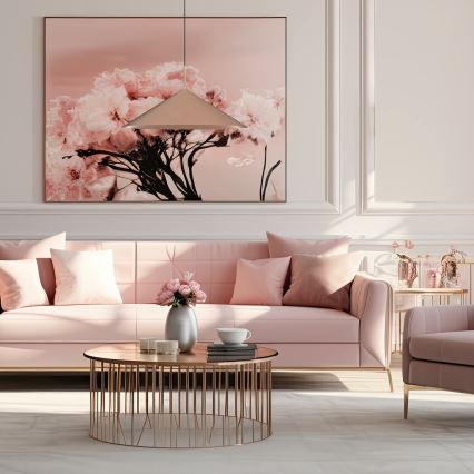 Cable-hung chandelier CAPITAL 1xGX53/15W/230V, Ø 60 cm, rose gold