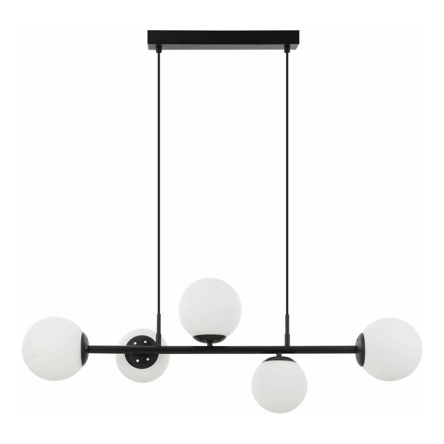 Cable-hung chandelier MADDIE 5xE14/5W/230V black
