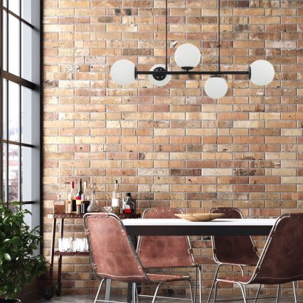 Cable-hung chandelier MADDIE 5xE14/5W/230V black